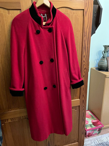 Edler vintage wollmantel rot - edler,