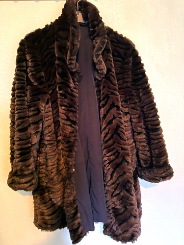 Vintage damen kunstpelz mantel - vintage,