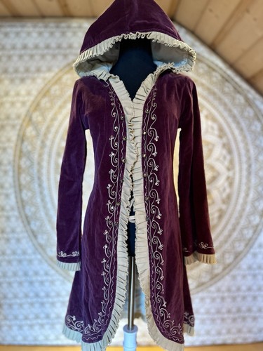 Boho samtmantel mit - samtmantel, gr