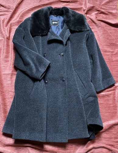 Edler vintage wollmantel - wollmantel, m/l