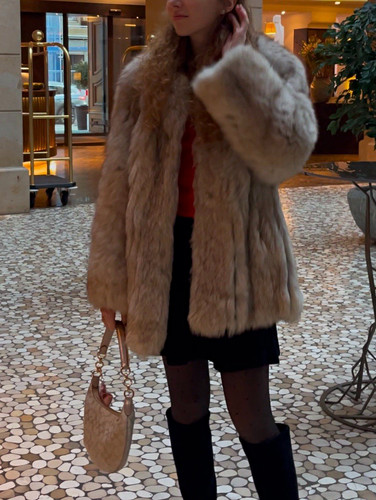 Pelz jacke mantel - jacke,