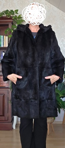 Edler nerzmantel mit kapuze - mit,
