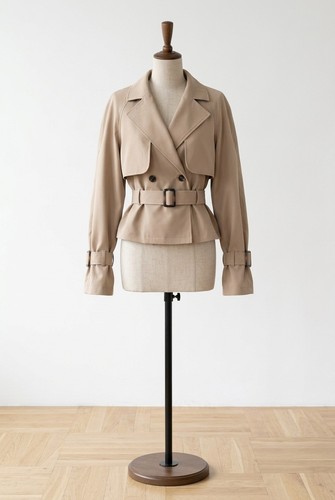 Damen trenchcoat kurz beige - trenchcoat,
