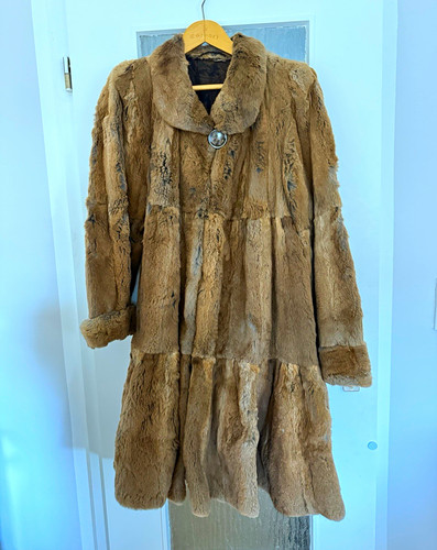Vintage bisam echtpelz mantel - bisam,
