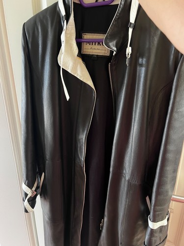 Vintage damen leder mantel - vintage, –
