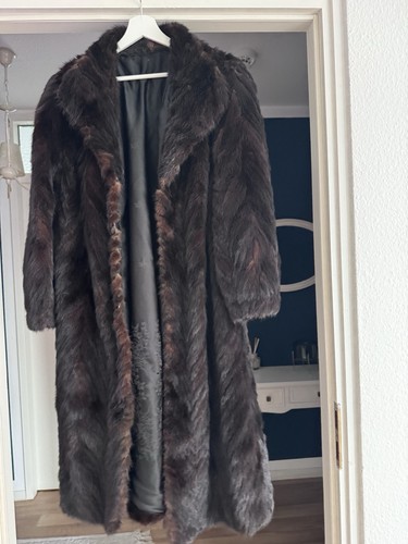 Brauner pelzmantel - pelzmantel, –