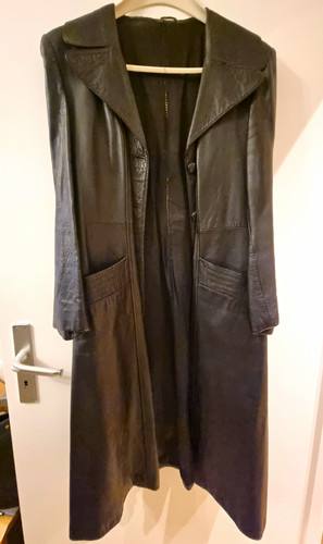 Damen ledermantel vintage lang - damen,