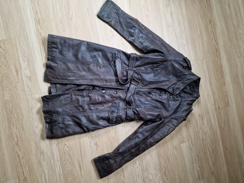 Gipsy leder kurzmantel - leder, braun