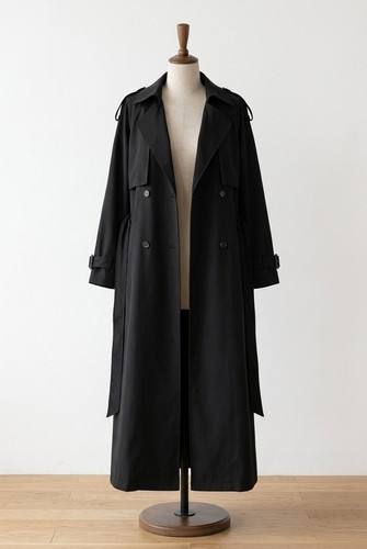 Damen trenchcoat schwarz - damen, lang