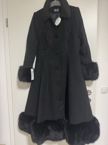 Mantel vintage damen - mantel, schwarz