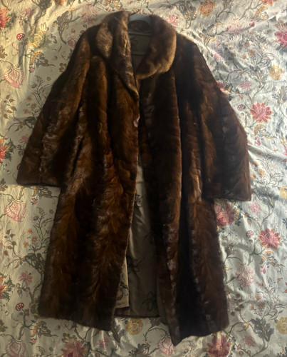 Damen pelzmantel braun - damen,