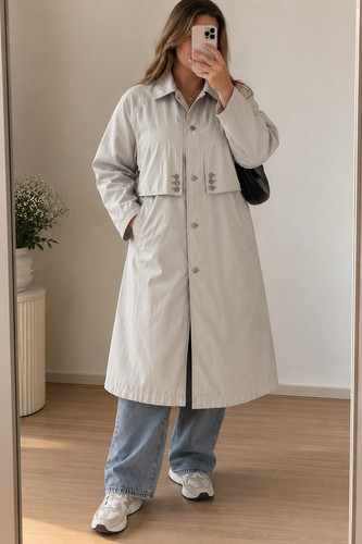 Vintage trenchcoat hellgrau - vintage,