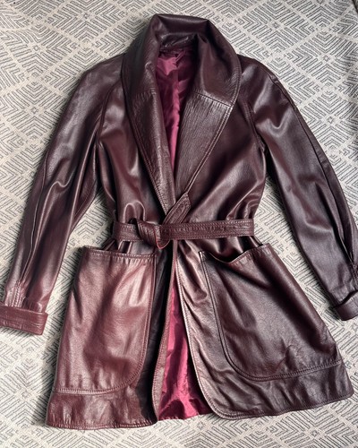 Vintage ledermantel 40 - vintage, 38