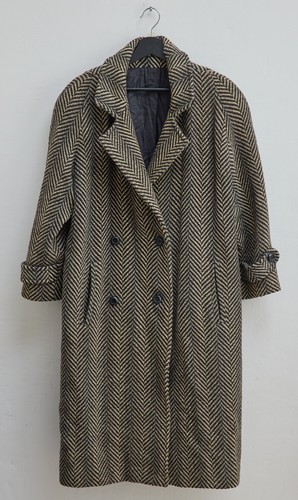 Vintage fischgrät wollmantel - vintage,