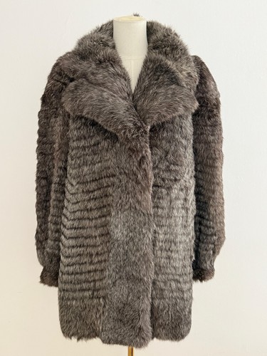 Grauer fellmantel damen - damen, m