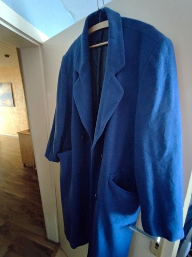 Kärner damen mantel lang blau - mantel,